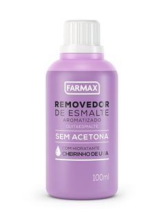 Removedor de Esmalte Farmax 100 ml Sem Acetona Uva