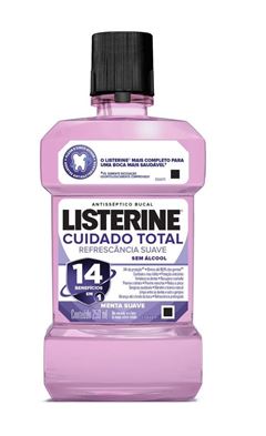 Antisséptico Bucal Listerine 250 ml Cuidado Total Sem Álcool