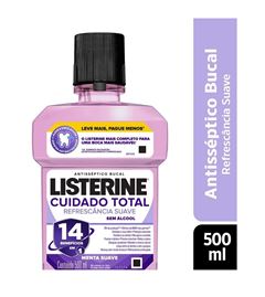 Antisséptico Bucal Listerine 500 ml Cuidado Total Sem Álcool