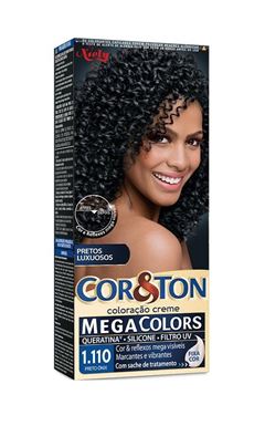 Coloração Cor & Ton Mega Colors Preto Onix 1.110