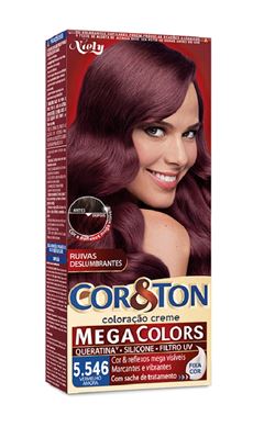 Coloração Niely Cor & Ton Mega Colors Vermelho Amora 5.546