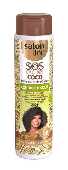 Condicionador Salon Line S.O.S Cachos 300 ml Óleo de Coco