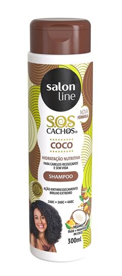 Shampoo Salon Line S.O.S Cachos 300 ml Óleo de Coco