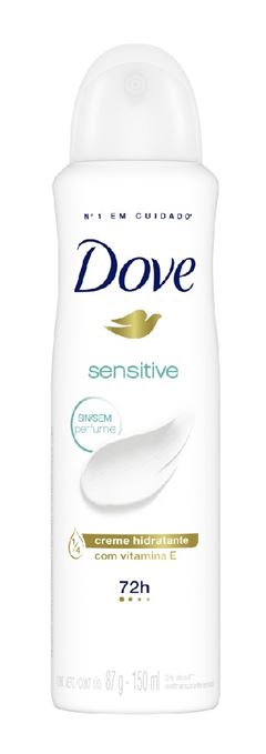 Desodorante Aerosol Antitranspirante Dove Sensitive 150 ml Sem Perfume 