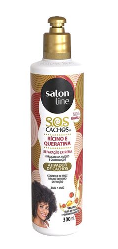 Ativador de Cachos Salon Line S.O.S Cachos 300 ml Oleo de Ricino e Queratina 
