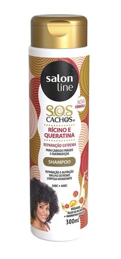 Shampoo Salon Line S.O.S Cachos 300 ml  Oleo de Ricino e Queratina 