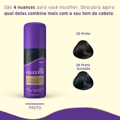 Spray Retoque Instantaneo Koleston 100 ml Preto