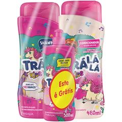 Kit Tra La La Shampoo + Condicionador 480 ml Hidrakids + Creme Para Pentear 300 ml