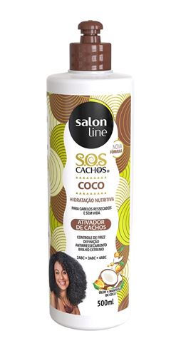 Ativador de Cachos Salon Line S.O.S Cachos 500 ml Óleo de Coco