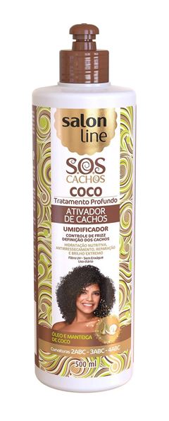 Ativador de Cachos Salon Line S.O.S Cachos 500 ml Óleo de Coco