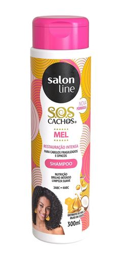 Shampoo Salon Line S.O.S CACHOS MEL  300 ml Cachos Intensos 