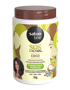 Creme para Pentear Salon Line S.O.S Cachos 1 Kg Óleo de Coco