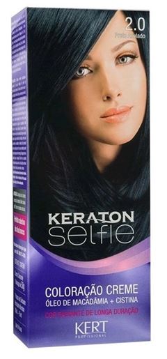 Coloração Keraton Selfie 50g 2.0 Preto Azulado