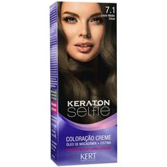 Coloração Keraton Selfie 50g 7.1 Louro Médio Cinza