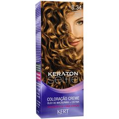 Coloração Keraton Selfie 50g 8.34 Louro Claro Dourado Acobreado