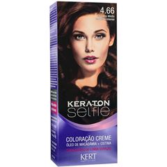 Coloração Keraton Selfie 50g 4.66 Castanho Médio Vermelho Intenso