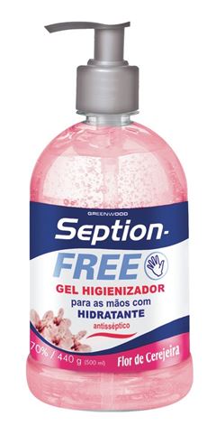 Acool Gel Higienizador Seption Free 500 ml Flor de Cerejeira 