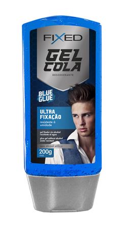 Gel Cola Fixed 200 gr Azul