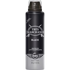 Desodorante Aerossol Très Marchand 150ml Masculino Black