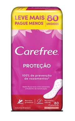 Protetor Diário Carefree Proteção Com Perfume 80 Unidades 