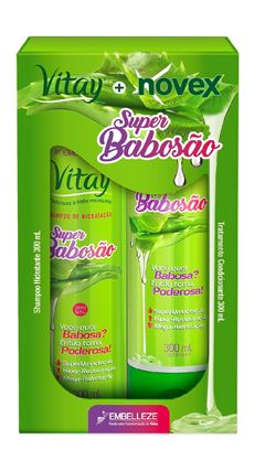 Kit Shampoo + Condicionador Vitay + Novex Super Babosão 300 ml Cada
