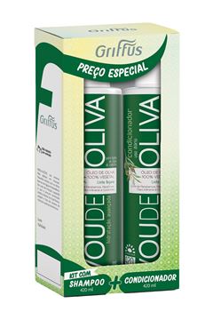 Kit Shampoo + Condicionador Griffus 420 ml Vou de Oliva