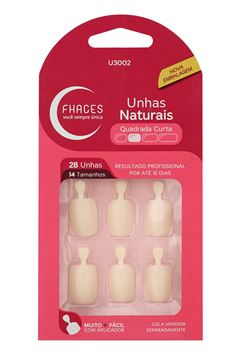 UNHAS FHACES NATURAL C/28     QUADR CURT