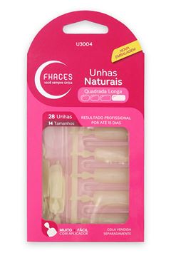 UNHAS FHACES NATURAL C/28     QUADR LONG