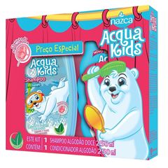 Kit Infantil Acqua Kids Shampoo+Condicionador 250ml Algod?o Doce