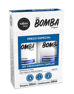 Kit Shampoo Mais Condicionador Salon Line S.O.S Bomba 200 ml Cada Original 