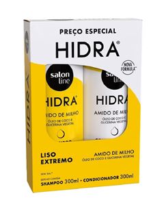 Kit Shampoo + Condicionador Salon Line Hidra 300 ml Cada Super Liso 
