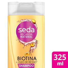 Shampoo Seda Recarga Natural 325 ml Bambu E Biotina + Oleo de Ricino