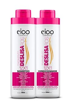 Kit Shampoo + Condicionador Eico Tratamento Profissional 800 ml Cada Deslisa Fios