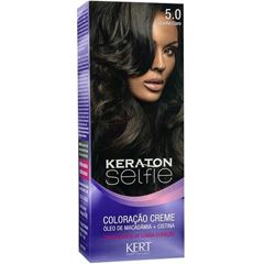 Coloração Keraton Selfie 50g 5.1 Castanho Claro Cinza