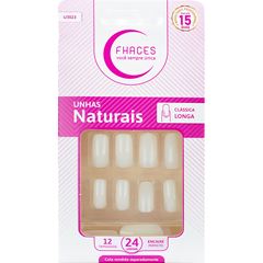 Unhas Postiças Fhaces Natural Com 24 Unidades Curvatura Clássica