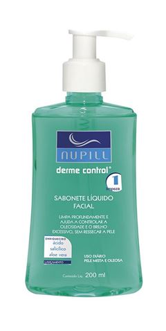 Sabonete Liquido Facial Nupill Derme Control 200 ml 