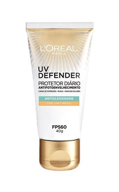 Protetor Solar Facial L oreal Paris UV Defender FSP 60 40 gr Media 