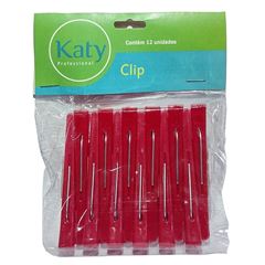 Clips Katy Plastico Com 12 Cores Sortidas