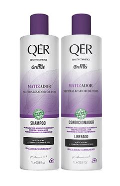 Kit Shampoo + Condicionador Griffus Qér 1L Matizador