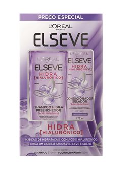 Kit Shampoo 375 ml + Condicionador 170 ml Elseve Hidra Hialurônico