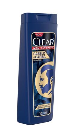 Shampoo Anticaspa Clear Men 200 ml Cabelo & Barba 
