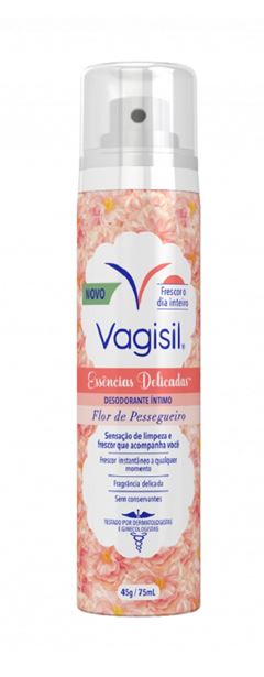 Desodorante Íntimo Vagisil Essências Delicadas 75 ml Flor de Pessegueiro