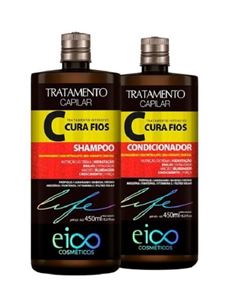 Kit Shampoo + Condicionador Eico 450 ml Cura Fios 