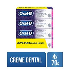 Creme Dental Oral-B 70 gr 3D White 4 unidades