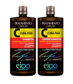 Kit Shampoo + Condicionador Eico 450 ml Cura Fios