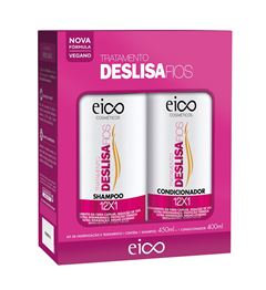 Kit Shampoo + Condicionador Eico 450 ml Deslisa Fios 