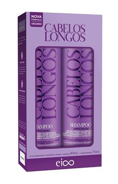 Kit Shampoo 800 ml + Condicionador 750 ml Eico Cabelos Longos