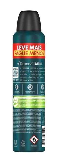Desodorante Aerosol Antitranspirante Rexona Men 250 ml Leve Mais Pague Menos Invisible