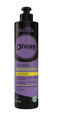 Umidificador de Cachos Griffus Divas do Brasil 800 ml Óleo de Argan 