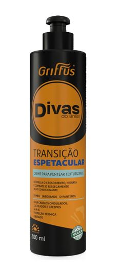 Creme Para Pentear Griffus Divas do Brasil 800 ml Transição Espetacular 